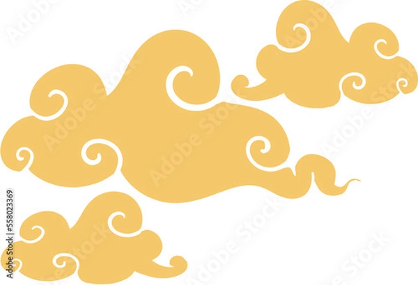 Fototapeta Chinese clouds illustration