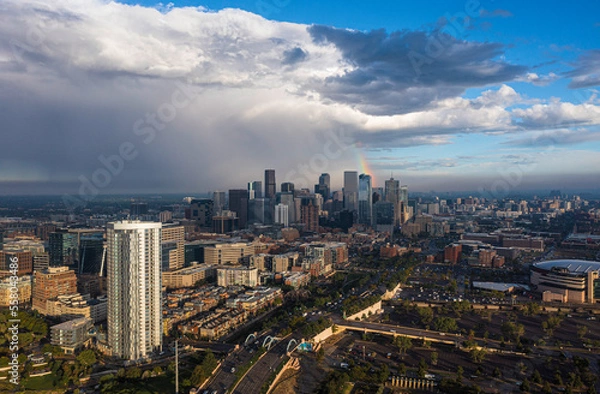 Obraz Rainbow over Denver, Colorado