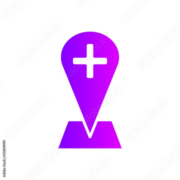Fototapeta location gradient icon