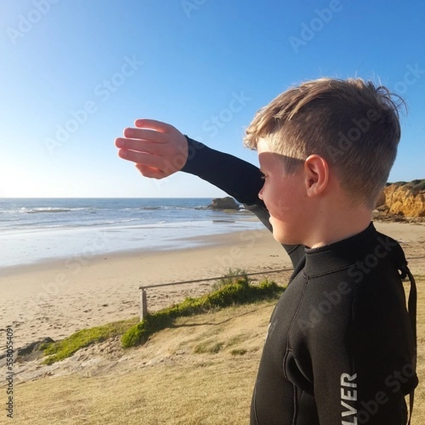 Obraz boy on the beach