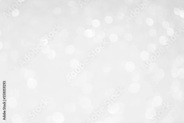 Obraz Silver background Abstract Bokeh Christmas.	

