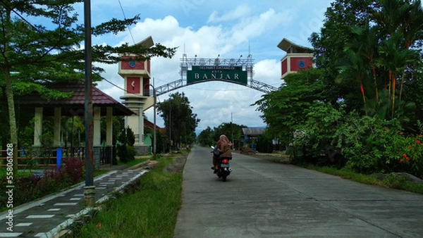 Fototapeta View of the entrance to the city of Banjar, West Java Indonesia