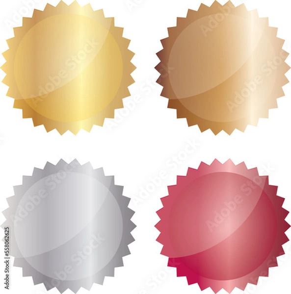 Obraz Auszeichnung Button 3D metalic