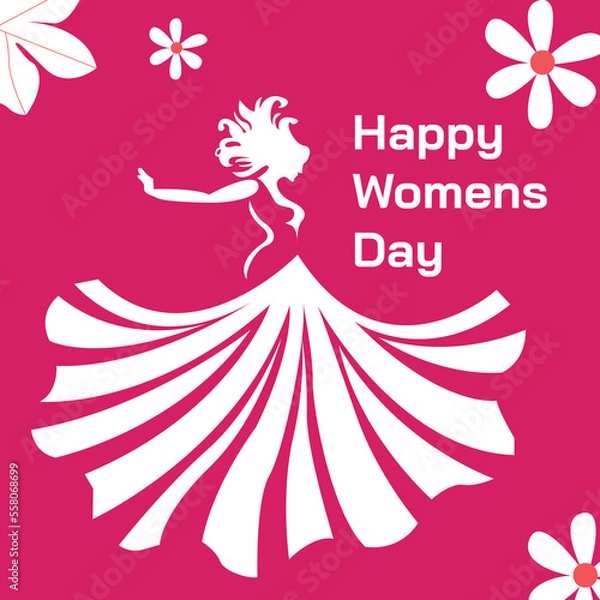 Obraz Happy women's day vector template