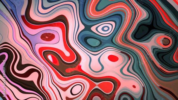 Fototapeta Modern multicolor flow background. Wave color Liquid shape. Abstract design.