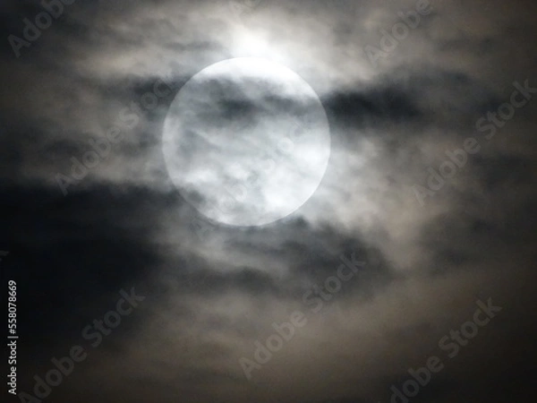 Obraz moon and clouds