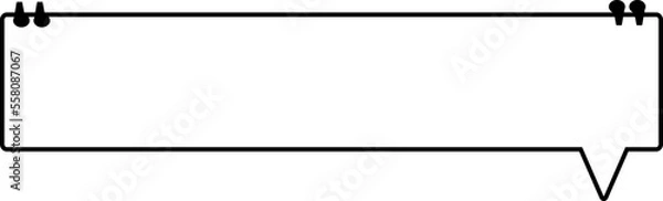 Obraz white quote speech bubble, text box, chat box, speak balloon, thinking box