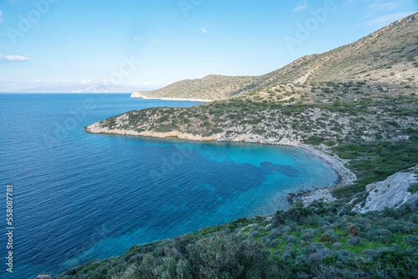 Fototapeta Amazing views from Knidos, which was a Greek city in ancient Caria in Asia Minor, Turkey, situated on the Datça peninsula, now known as Gulf of Gökova.