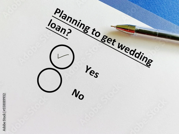 Obraz Questionnaire about plan