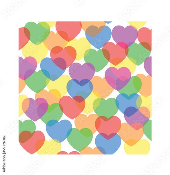 Obraz colored hearts seamless background