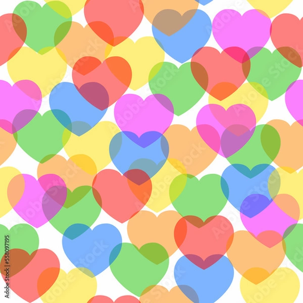 Obraz colored hearts seamless background