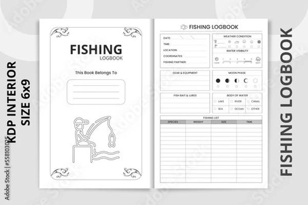 Obraz About Fishing Log Book, KDP Interior