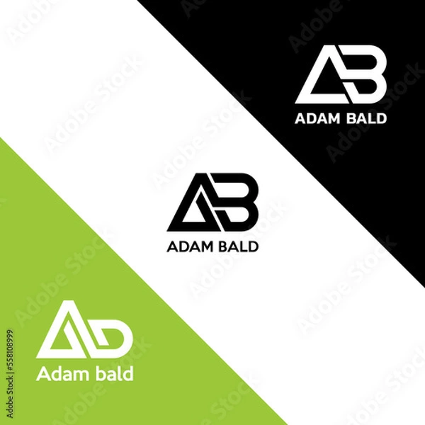 Fototapeta AB letter design. creative monogram logo vector