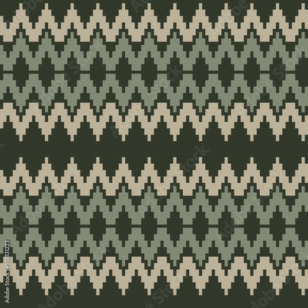 Obraz Argyle Fair Isle Seamless Pattern Design