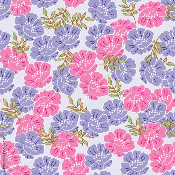 Obraz Colorful, flowers, patterns seamless patterns
