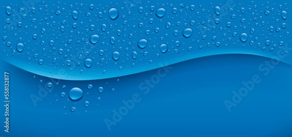 Obraz blue water drops background	
