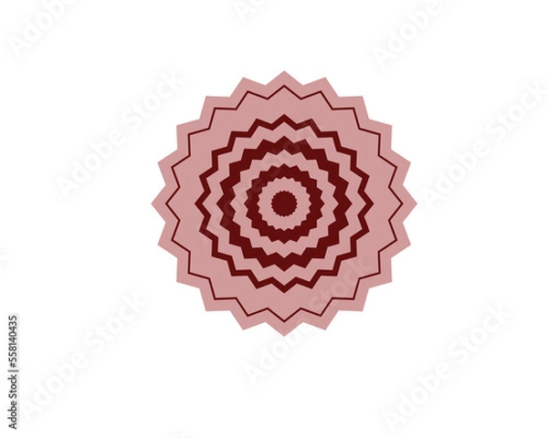 Obraz red and white snowflake