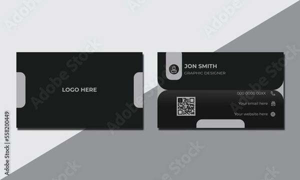 Obraz Creative minimal unique business card design, Professional business card design template.