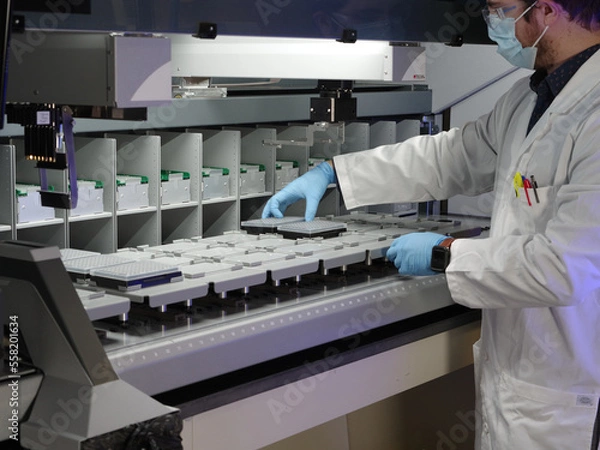 Obraz The process of processing dna samples in the laboratory