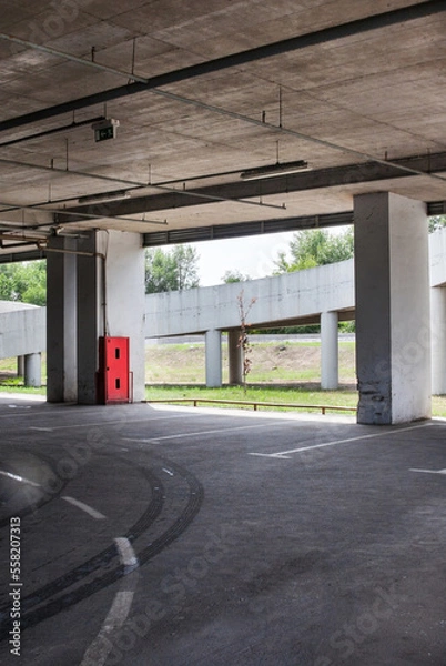 Obraz Parking under the building. Exit.