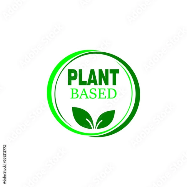 Fototapeta Plant based label.