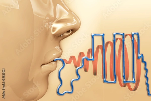 Fototapeta Jąkanie - renderowanie 3d