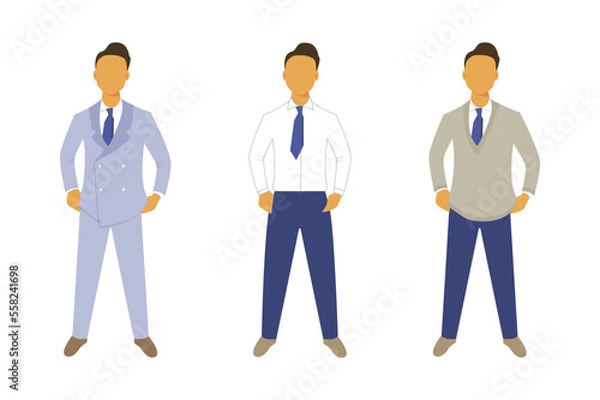 Obraz Standing men in different office cloth