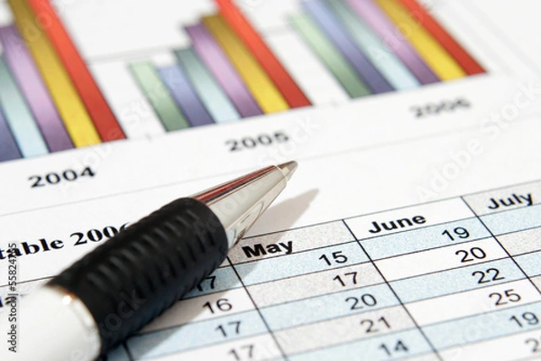 Fototapeta Document with chart