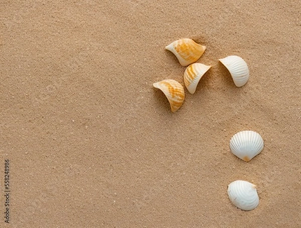 Fototapeta shells on the beach