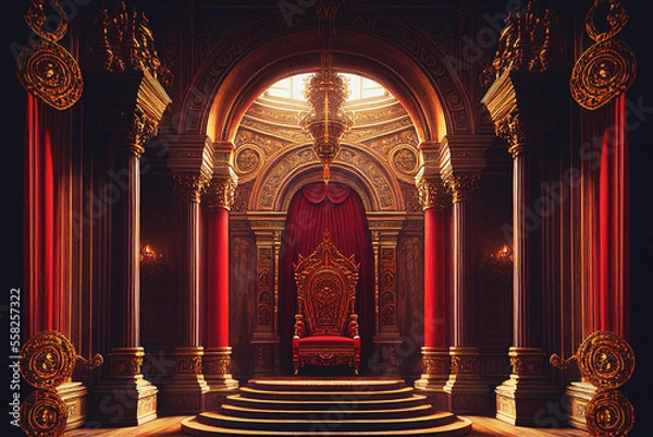 Obraz Royal Throne Room - Generative Ai