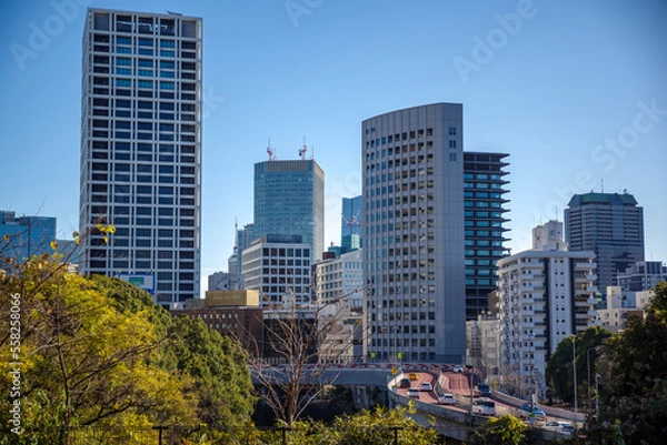 Obraz 首都高と赤坂の街並
