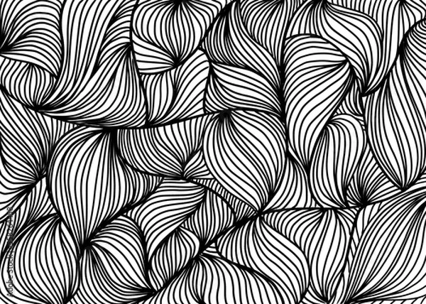 Fototapeta Line Art Illustration for Fabric Pattern, Wallpaper, Web Banner or Background.