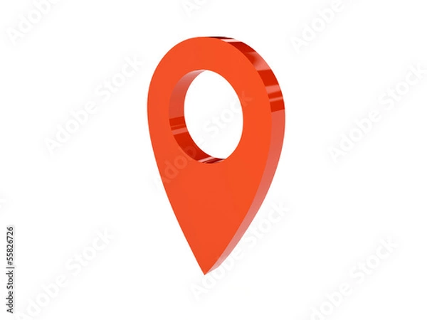 Obraz Point location icon over white background.