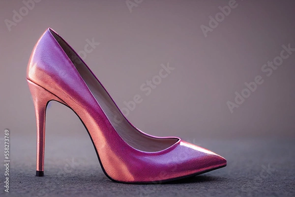 Obraz red high heel shoe, generative AI