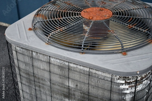 Obraz air conditioning unit rusted but operational