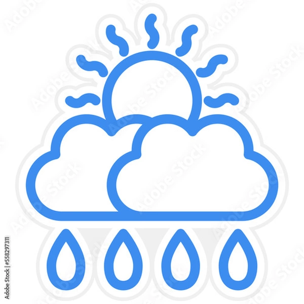 Fototapeta Drizzle Icon Style