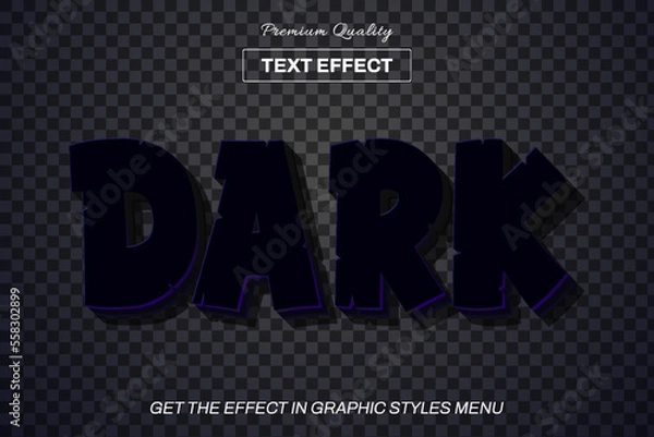 Fototapeta 3D editable text effect template