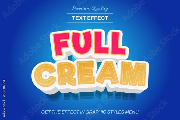 Fototapeta 3D editable text effect template