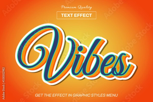 Fototapeta 3D editable text effect template