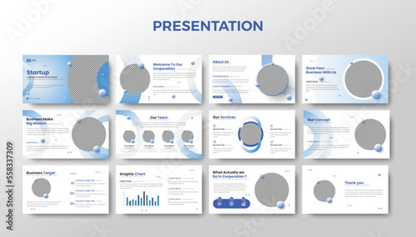 Obraz company power point presentation report Corporate Business power point presentation template power point slide
