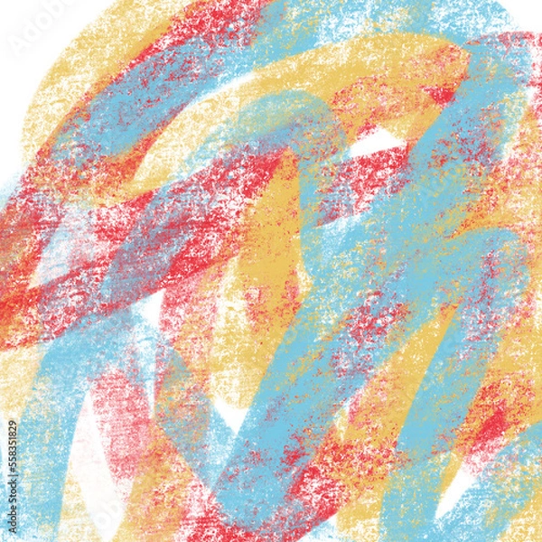 Obraz Abstract colorful brushstroke painting – vibrant textured background in pastel and bold hues, artistic hand-drawn design for modern graphic projects and creative layouts