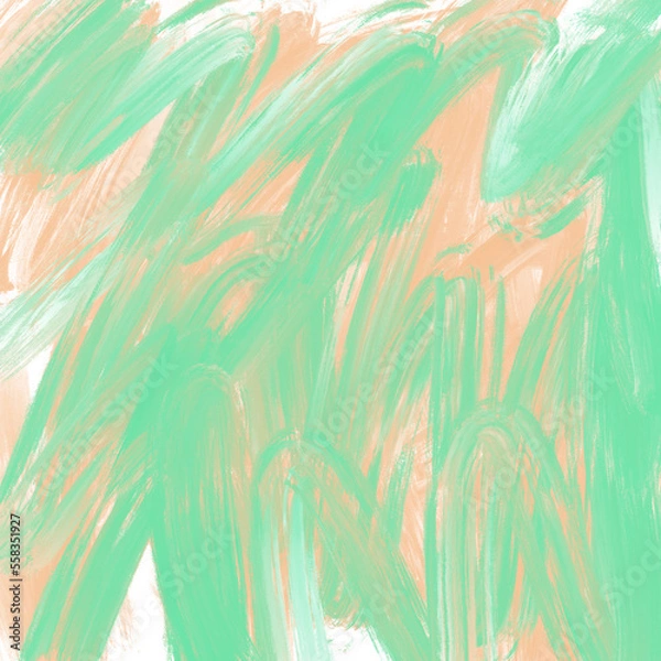 Obraz Abstract colorful brushstroke painting – vibrant textured background in pastel and bold hues, artistic hand-drawn design for modern graphic projects and creative layouts