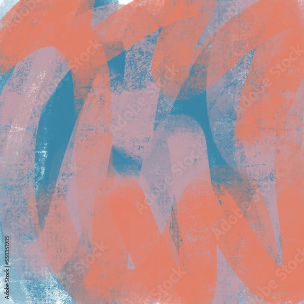 Obraz Abstract colorful brushstroke painting – vibrant textured background in pastel and bold hues, artistic hand-drawn design for modern graphic projects and creative layouts