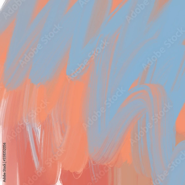 Obraz Abstract colorful brushstroke painting – vibrant textured background in pastel and bold hues, artistic hand-drawn design for modern graphic projects and creative layouts