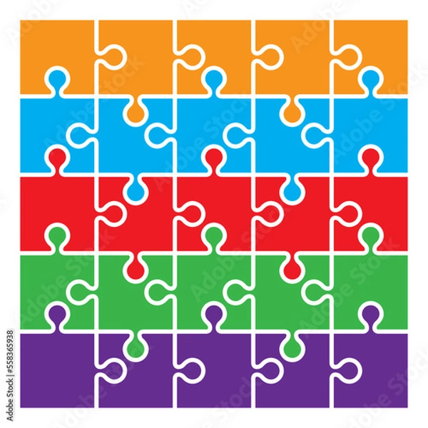 Obraz Puzzle icon vector logo design template