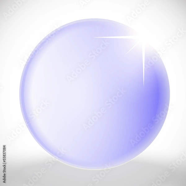 Obraz Empty purple ball with star