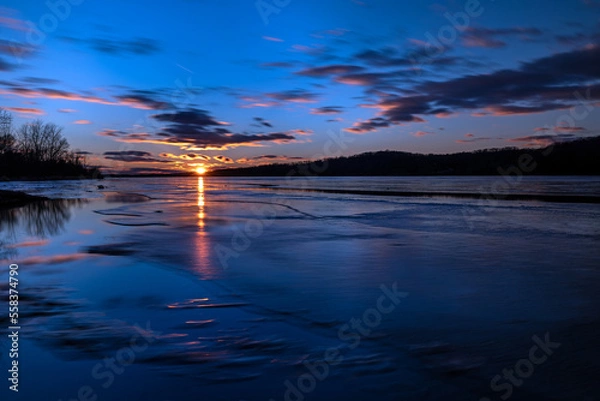 Obraz Frozen winter blues sunset