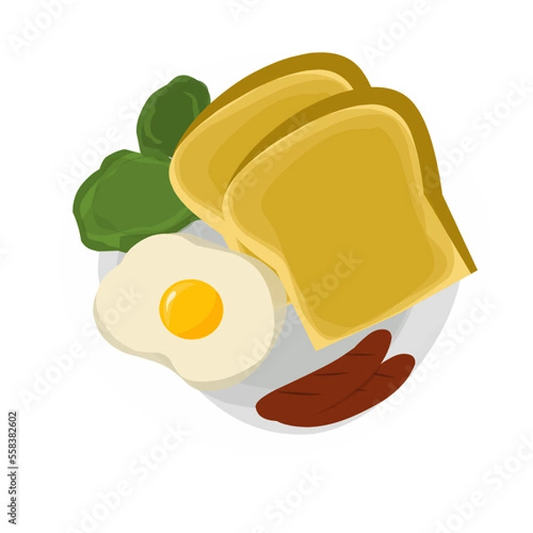 Fototapeta Breakfast menu