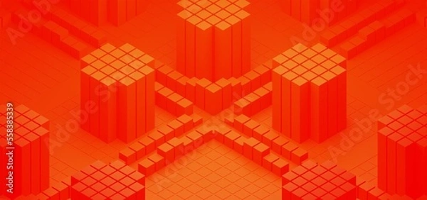 Fototapeta 3d rendering town minimal full view