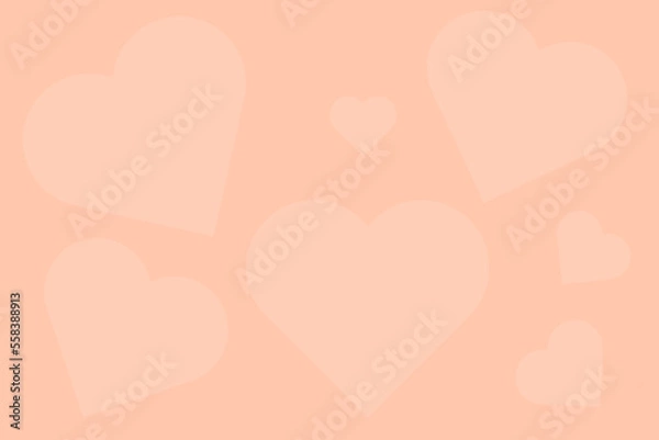 Obraz Pastel orange background image with heart shape.